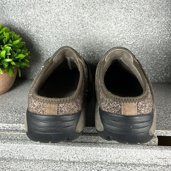 Merrell Encore Side Step Stone Leather Wool Clogs Shoes Mules Size 6 - Picture 4 of 7